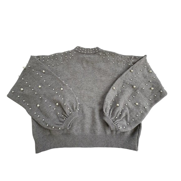 POL Pearl Embellished Full Sleeve Knit Sweater Sz L Pullover Comfy Boho - Picture 5 of 10